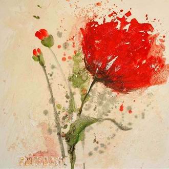 Textured Flowers oil painting